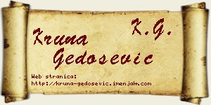 Kruna Gedošević vizit kartica